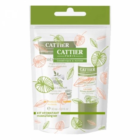 Cattier Kit Hydratant - Crème Mains 30ml + Soin Lèvres 4g pas cher, discount