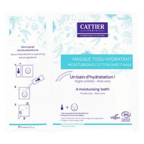 Cattier Masque Tissu Hydratant 20ml pas cher, discount