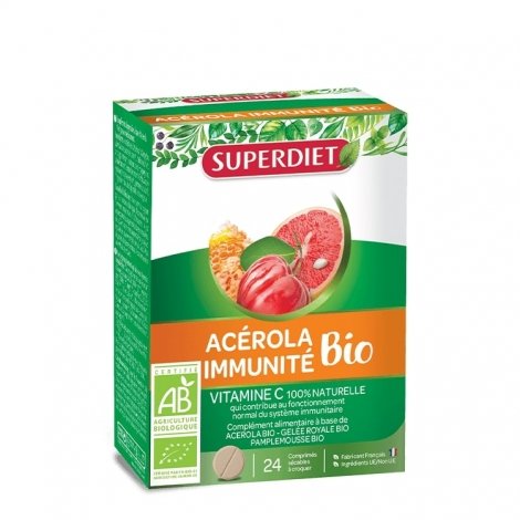 Superdiet Acérola Protect Bio 24 comprimés à croquer pas cher, discount