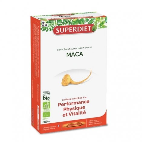 Superdiet Maca Bio 20 ampoules de 15ml pas cher, discount