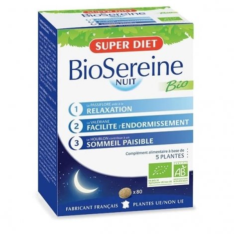 Superdiet BioSereine Nuit Bio 80 comprimés pas cher, discount