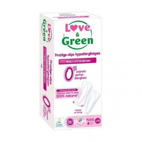 Love & Green Protège-Slips Hypoallergéniques Flexi 28 pièces pas cher, discount