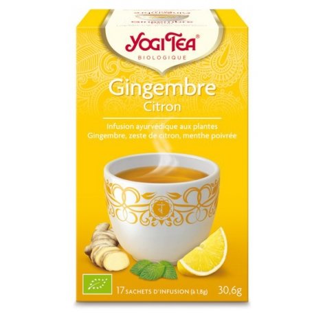Yogi Tea Gingembre Citron 17 sachets pas cher, discount