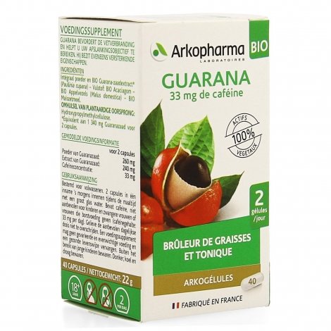 Arkopharma Arkogélules Guarana Bio 40 gélules pas cher, discount