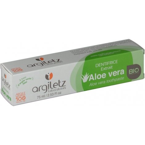 Argiletz Dentifrice Aloe Vera Bio 75ml pas cher, discount
