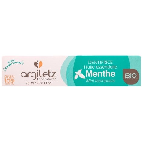 Argiletz Dentifrice Menthe Bio 75ml pas cher, discount