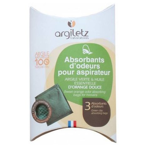 Argiletz Sachet Absorbant d'Odeurs Aspirateur Orange Douce x 3 pas cher, discount