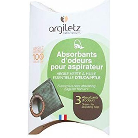 Argiletz Sachet Absorbant d'Odeur Aspirateur Eucalyptus x 3 pas cher, discount