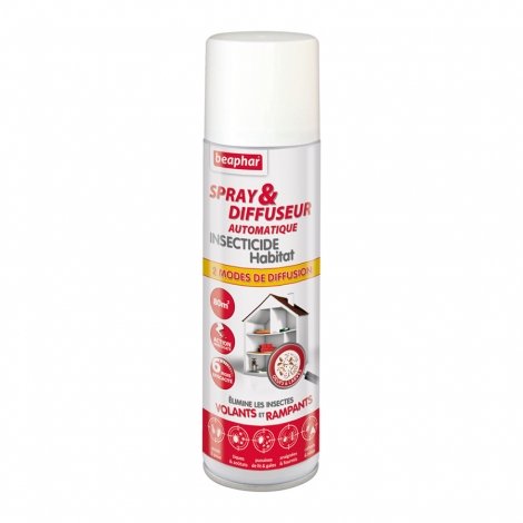 Beaphar Spray & Diffuseur Automatique Insecticide Habitat 250ml pas cher, discount