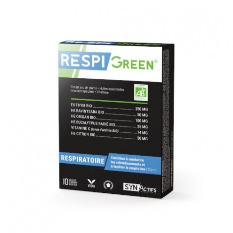 Synactifs Respigreen Respiration 10 gélules pas cher, discount