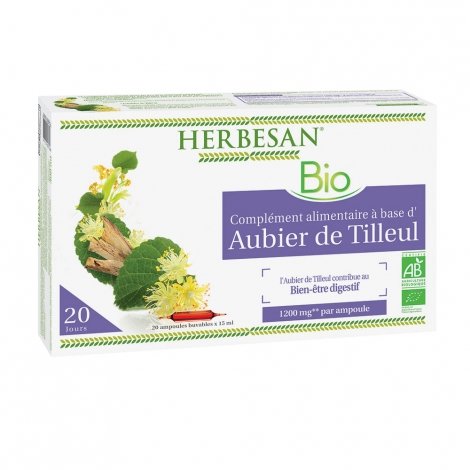 Herbesan Phyto Aubier de Tilleul Bio 20 ampoules de 15ml pas cher, discount