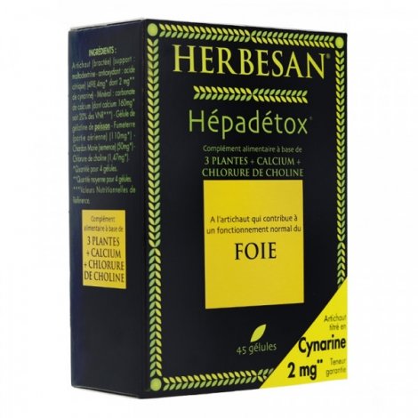 Herbesan Hépadétox 45 gélules pas cher, discount