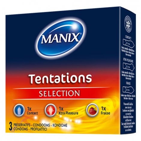 Manix Tentations 3 préservatifs pas cher, discount