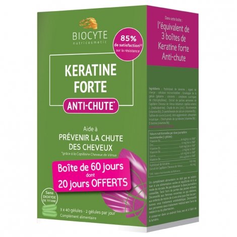 Biocyte Kératine Forte Anti-Chute Format Eco 120 gélules pas cher, discount