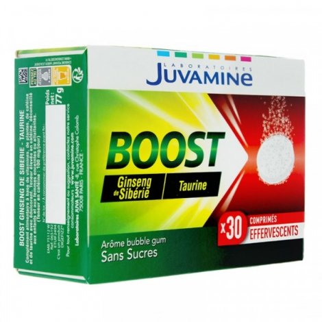 Juvamine Boost Ginseng-Taurine 30 comprimés effervescents pas cher, discount