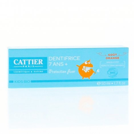Cattier Dentifrice Kids Bio 7 Ans et + Goût Orange 50ml pas cher, discount