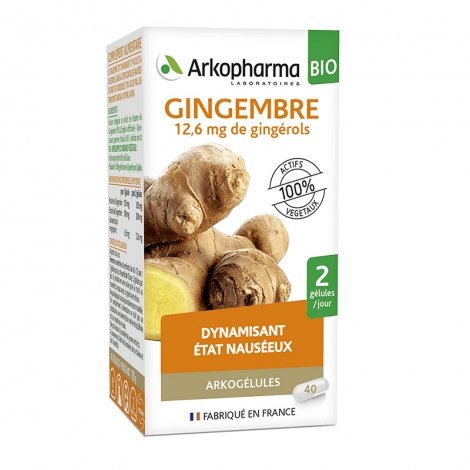 Arkopharma Arkogélules Gingembre Confort Digestif Bio 40 gélules pas cher, discount
