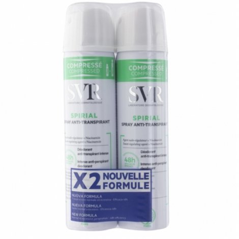 SVR Spirial Spray Anti-Transpirant 48H 2 x 75ml pas cher, discount