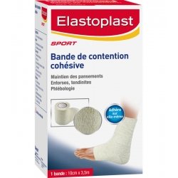 Elastoplast Sport Bande de Contention Cohésive 10cm x 3,5m Blanc