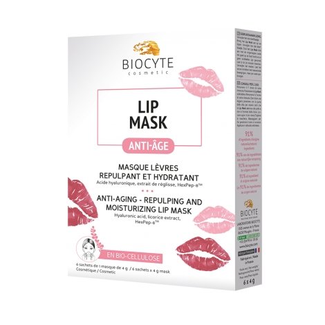 Biocyte Lip Mask Anti-Age Pack 6 masques pas cher, discount