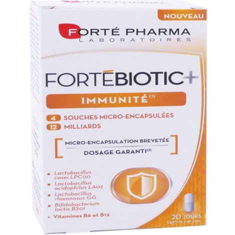 Forté Pharma Fortébiotic+ Immunité 20 Gélules pas cher, discount