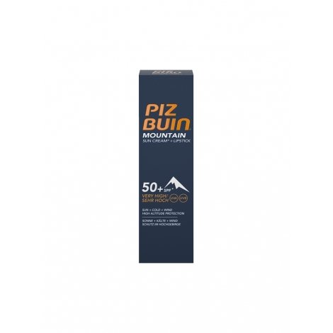 Piz Buin Mountain Crème Solaire SPF50+ 20ml + Stick Lèvres 2,3ml pas cher, discount