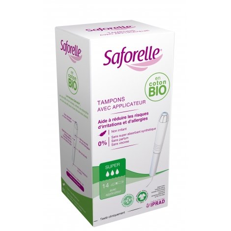 Saforelle Coton Protect Tampons avec Applicateur x14 pas cher, discount