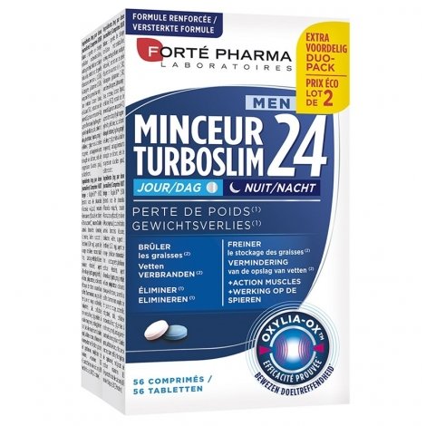 Forte Pharma Turboslim Minceur 24 Jour/Nuit Men 2x28 comprimés pas cher, discount