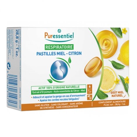 Puressentiel Respiratoire Pastilles Miel - Citron 18 Pastilles pas cher, discount