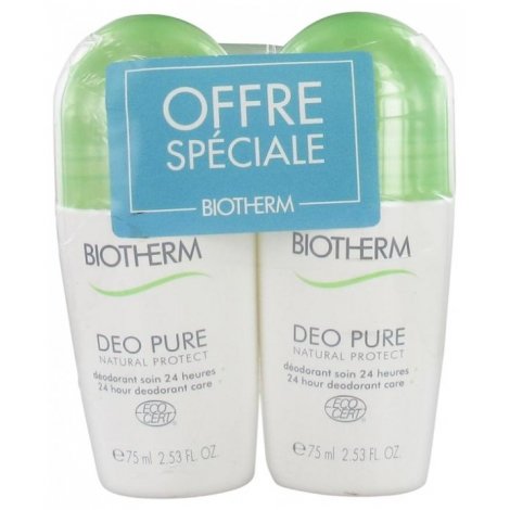 Biotherm Déo Pure Roll-on Anti-Transpirant 2x75ml pas cher, discount