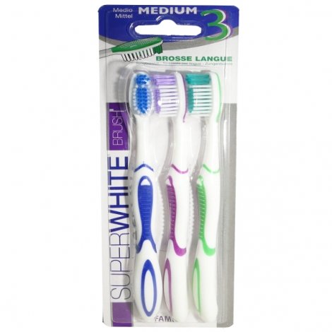 Superwhite Brush Brosse à Dents Médium x3 pas cher, discount