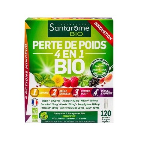 Santarome Bio Perte de Poids 4 en 1 120 gélules pas cher, discount