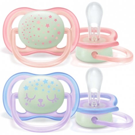 Avent Sucettes Air Night Girl 0 mois+ 2 pièces pas cher, discount