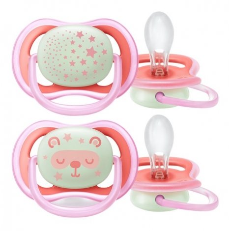 Avent Sucettes Air Night Girl 6 mois+ 2 pièces pas cher, discount