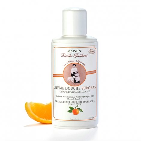 Berthe Guilhem Crème Douche Surgras Bio Orange Douce Huile de Bourrache 250ml pas cher, discount