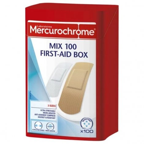 Mercurochrome Mix 100 First-Aid Box 100 pièces pas cher, discount