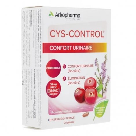 Cys-Control Confort Urinaire, Elimination 20 Gélules pas cher, discount