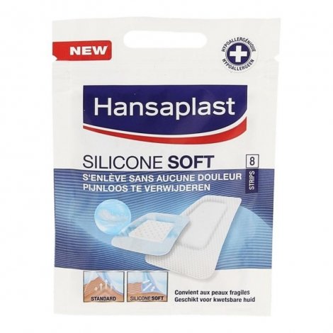 Hansaplast Silicone Soft Pansement 8 strips pas cher, discount