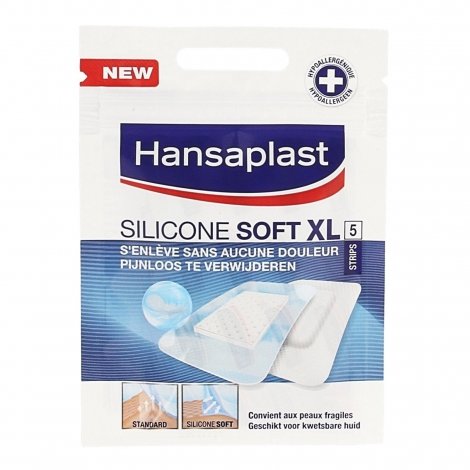 Hansaplast Silicone Soft XL Pansement 5 strips pas cher, discount