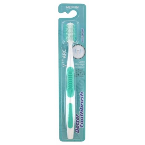 Better Toothbrush Premium V++ Arc Brosse à Dents Médium Vert pas cher, discount