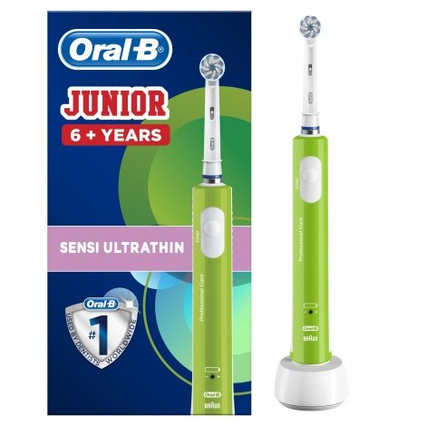 Oral-B Brosse à Dents Electrique Junior 6+ Verte pas cher, discount