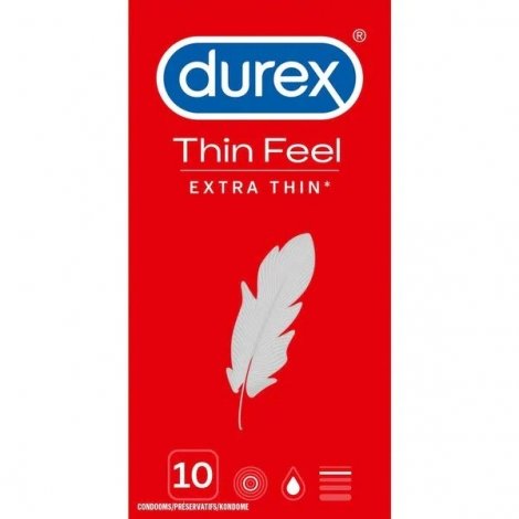 Durex Thin Feel Extra Thin 10 préservatifs pas cher, discount