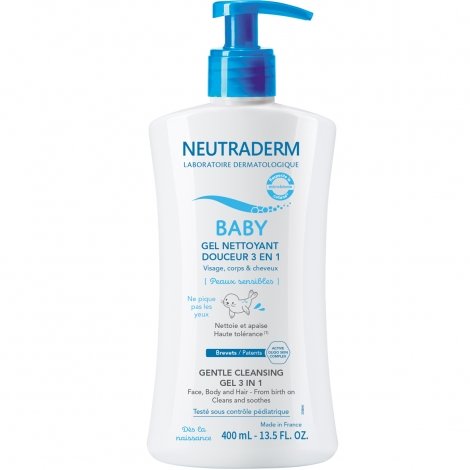 Neutraderm Baby Gel Nettoyant Douceur 3 en 1 400ml pas cher, discount