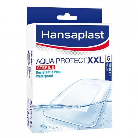 Hansaplast Aqua Protect XXL 8 x 10cm 5 strips pas cher, discount