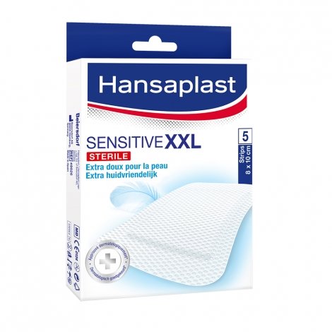 Hansaplast Sensitive XXL 8 x 10cm 5 strips pas cher, discount