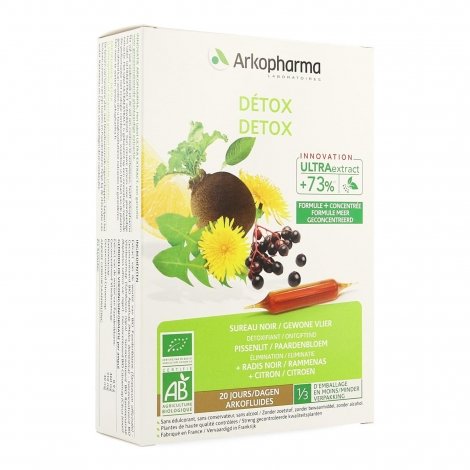 Arkopharma Arkofluide Detox Bio Nf Amp 20 jours pas cher, discount