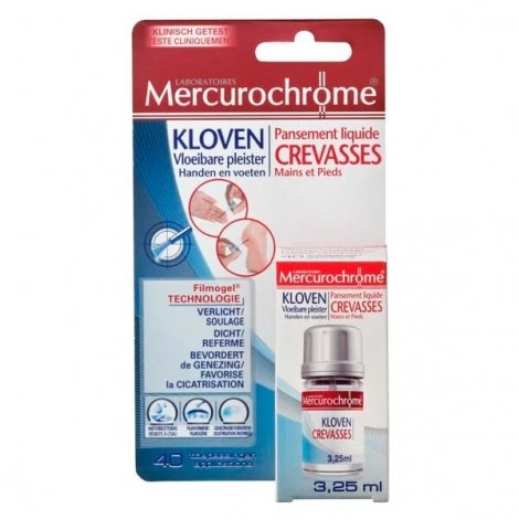 Mercurochrome Pansements Liquide Crevasses Mains & Pieds 3,25ml pas cher, discount