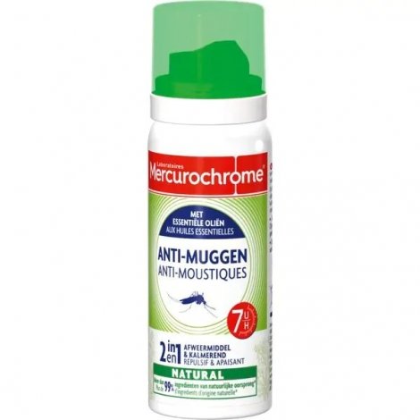 Mercurochrome Anti-Moustiques Spray 2 en 1 Répulsif & Apaisant 7H 100ml pas cher, discount