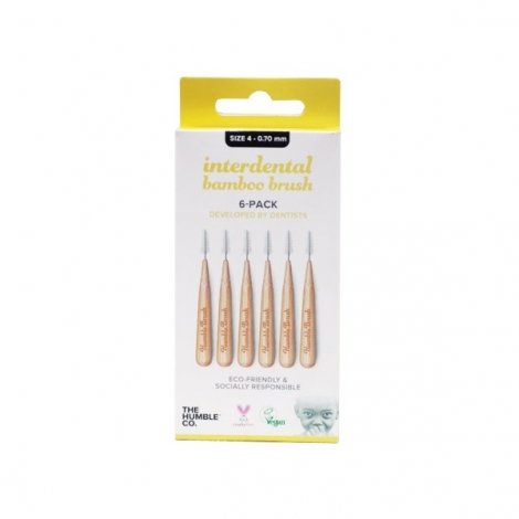 Humble Brush Brosse Interdentaire en Bamboo Taille 4 - 0.7mm 6 pièces pas cher, discount