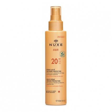 Nuxe Sun Spray Lacté Visage et Corps Moyenne Protection SPF20 150ml pas cher, discount